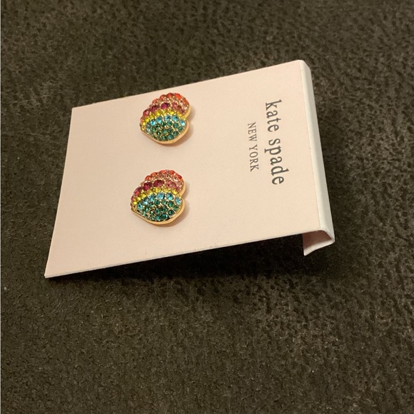 NWT ♠️Kate Spade On the Dot Rainbow stud - Picture 2 of 4